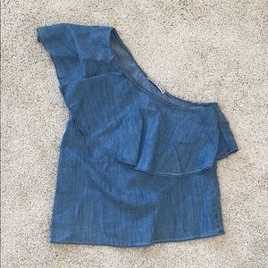 Alice + Olivia One-Shoulder Short Sleeve Top